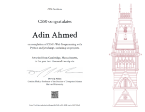 CS50's Web Programming with Python and JavaScript